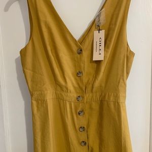 NWT retro button-up high-low maxi dress